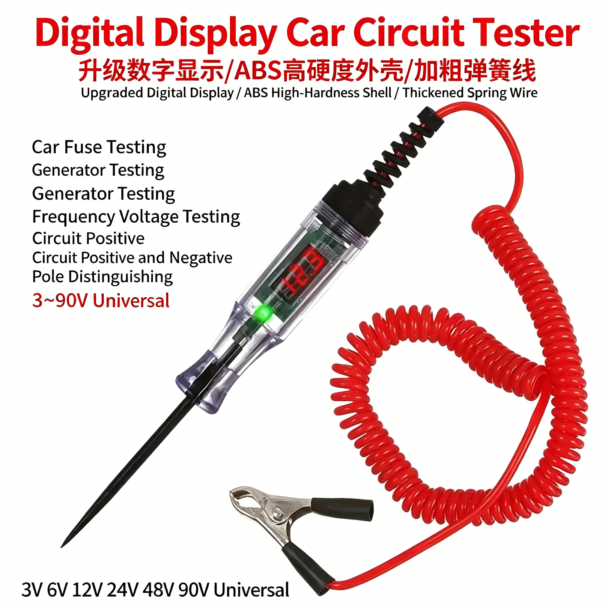 Car Voltage Tester LED Flashli - Repair Electronics avis et prix