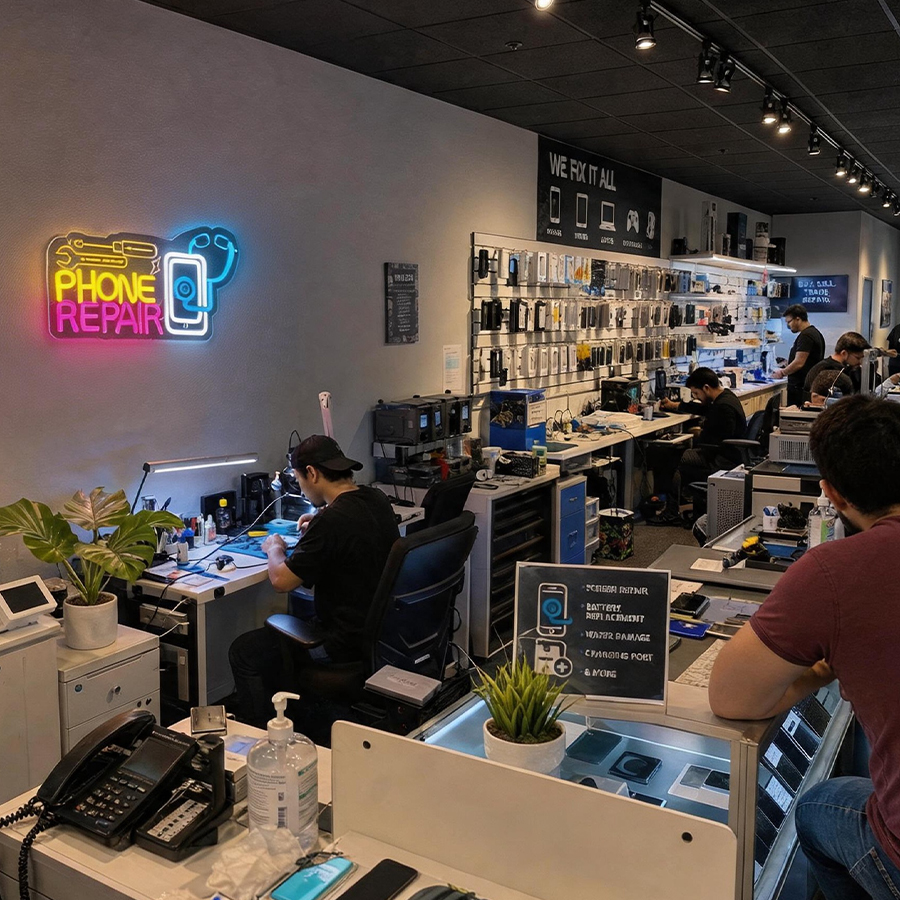 Phone Repair Neon Sign For Wal - Electronics Repair Store avis et prix